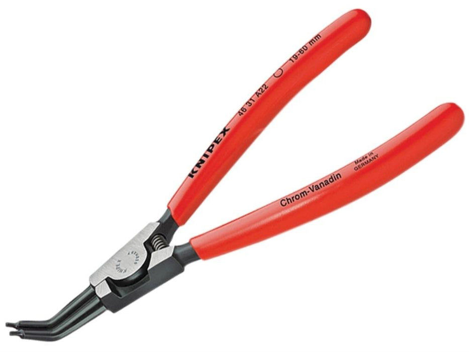 Knipex 46 31 A12 Circlip Pliers for external circlips 10-25mm 45° angled, Multicoloured