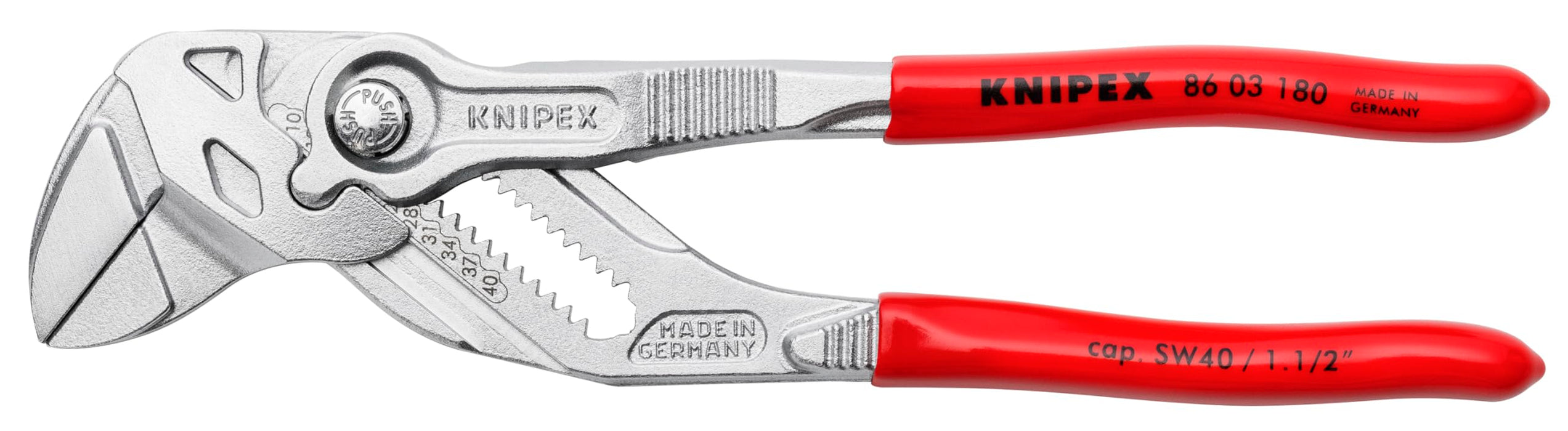 Knipex 86 03 180 Pliers Wrench, Chrome