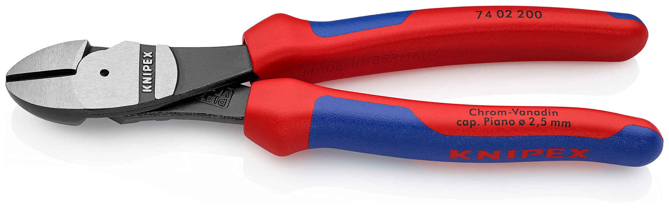 Knipex 74 02 200 SB High Leverage Diagonal Cutters 7, 87" with Soft Handle
