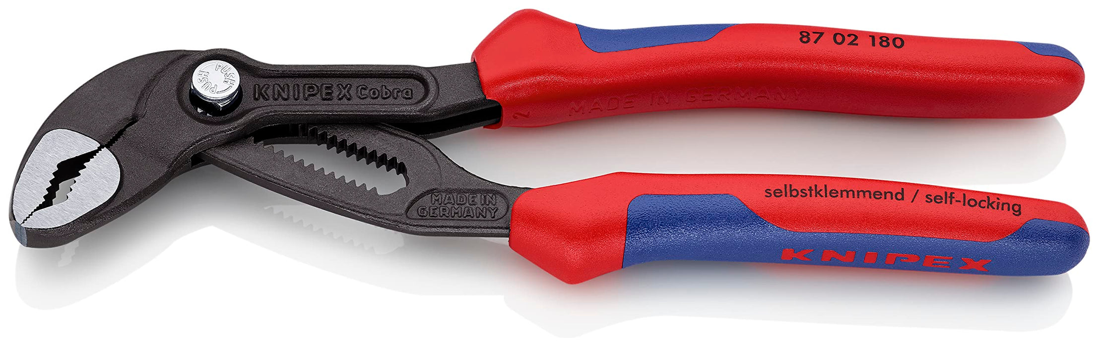 Knipex 87 02 180 Water Pump Pliers "Cobra" 7,09" with soft handle
