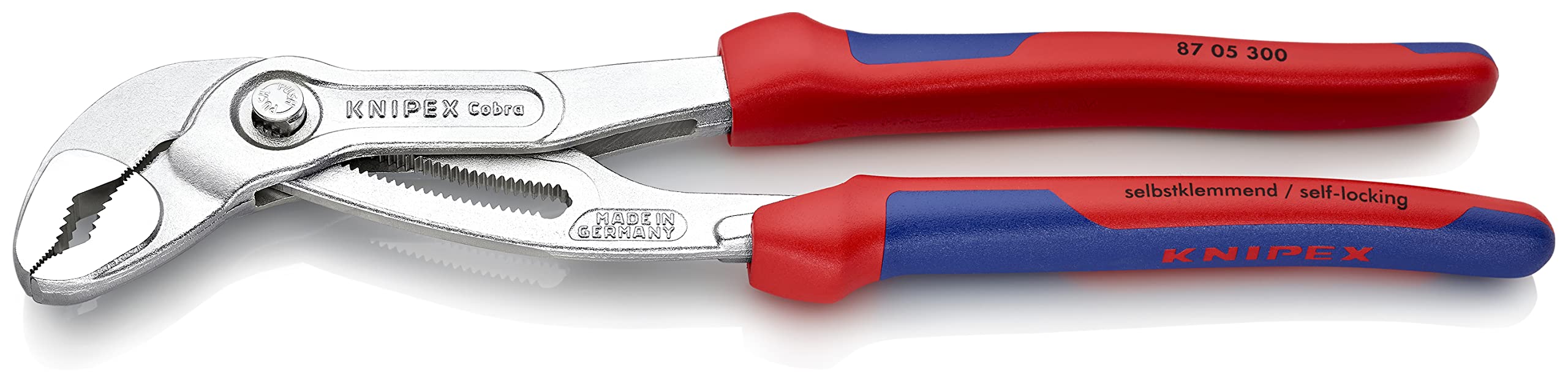 Knipex 87 05 300 Water Pump Pliers "Cobra" 11,81" with soft handle chrome plated