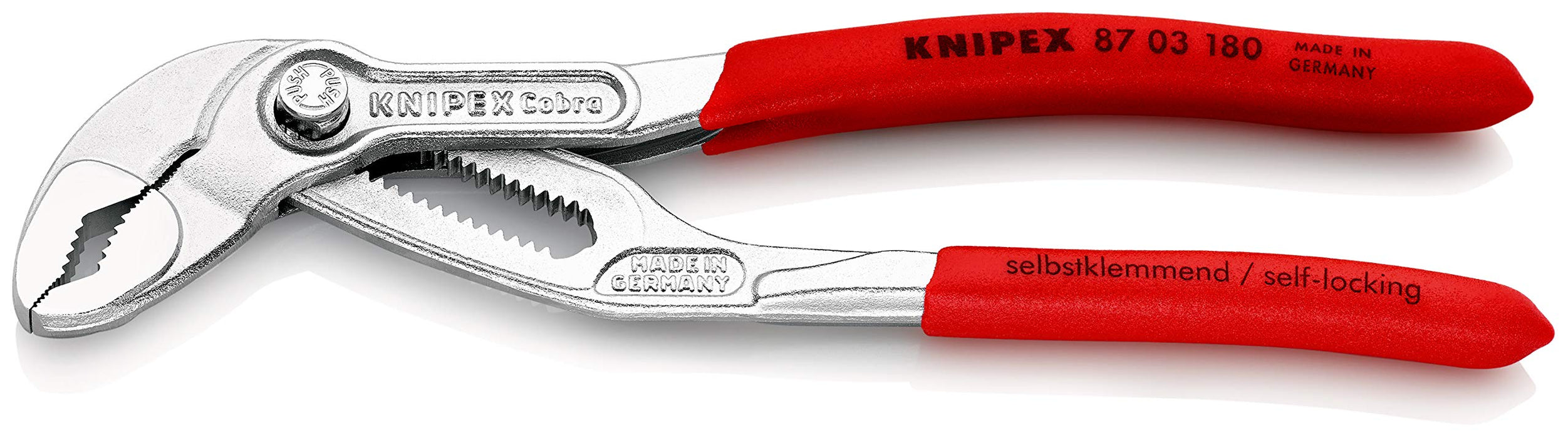 Knipex 87 03 180 Water Pump Pliers "Cobra" 7,09" chrome plated