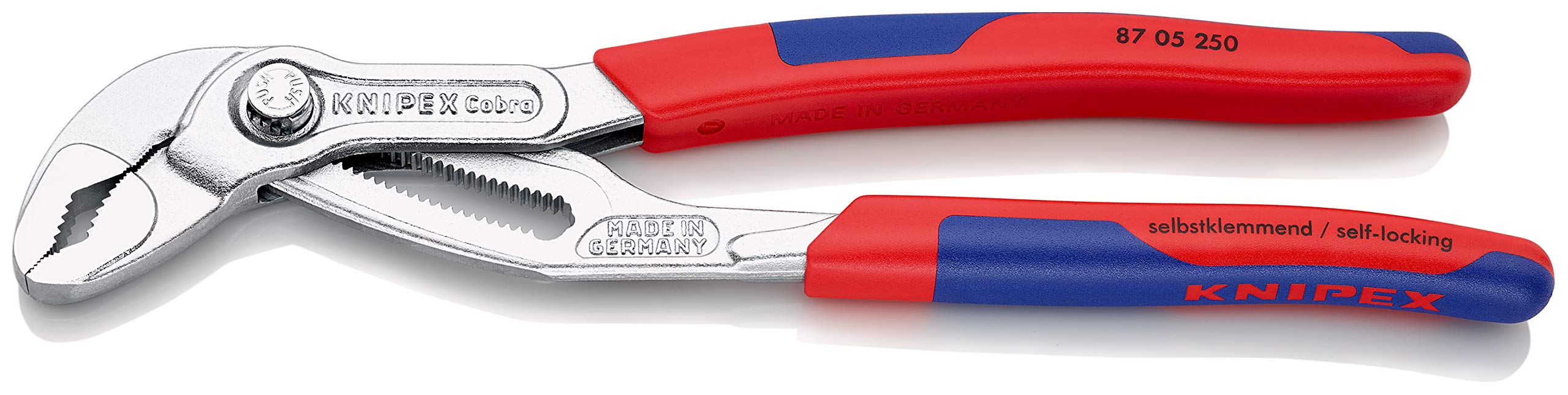Knipex 87 05 250 Water Pump Pliers "Cobra" 9,84" with soft handle chrome plated