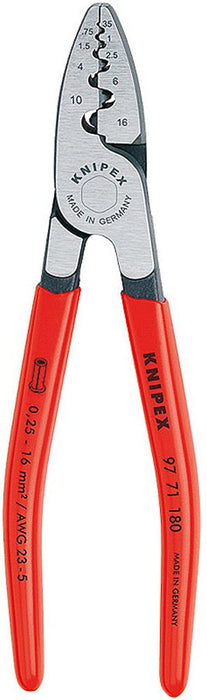 Knipex 97 71 180 Crimping Pliers for end sleeves 0,25-2,5mm VDE-tested