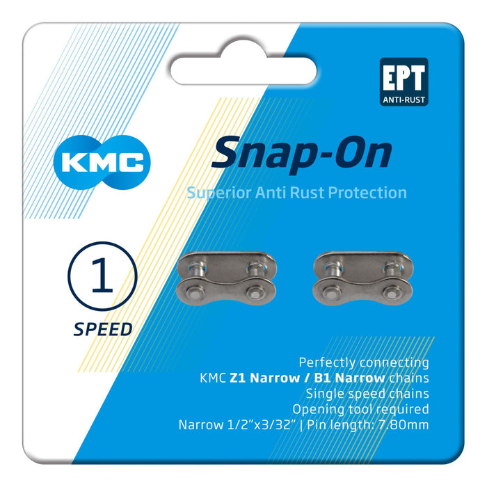 KMC CSONEPT00 Snap-On Narrow EPT Silver 2pcs-Card