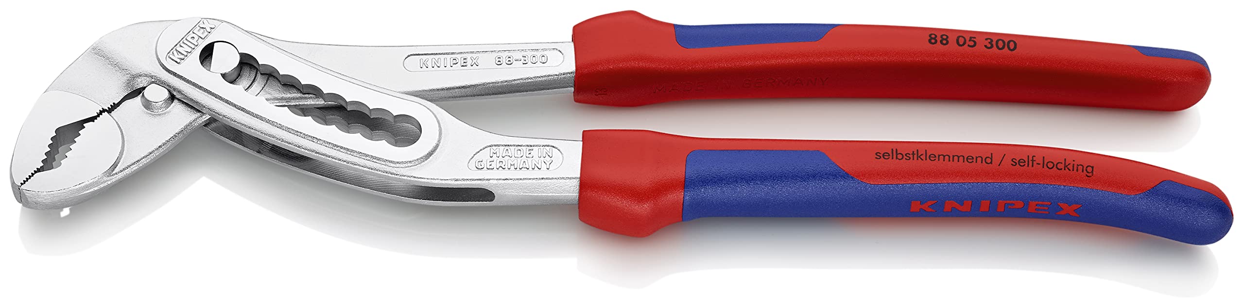 Knipex 88 05 300 Water Pump Pliers "Alligator" 11,81" with soft handle chrome plated