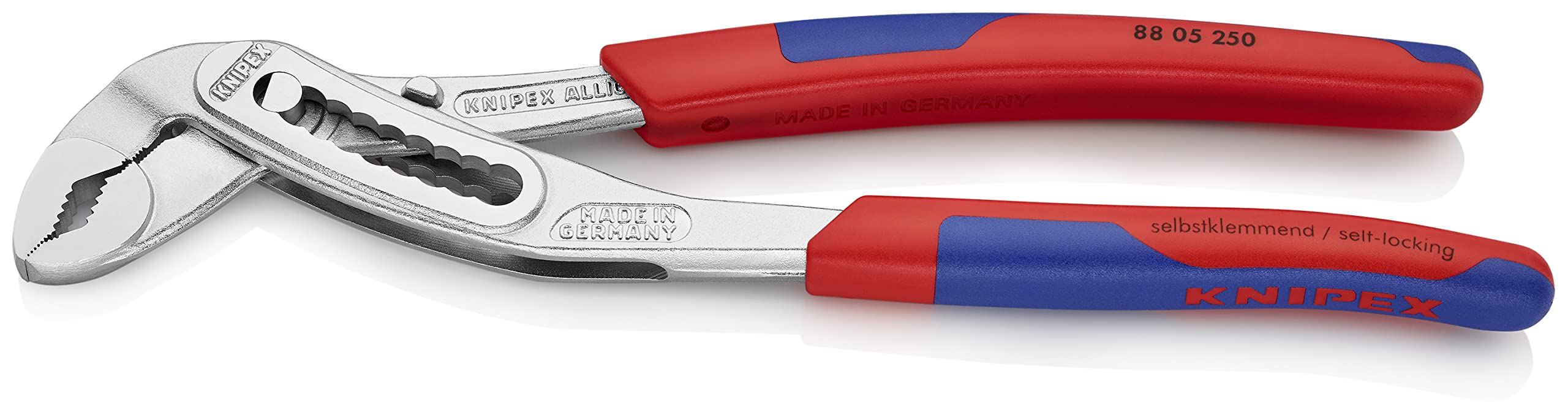 Knipex 88 05 250 Water Pump Pliers "Alligator" 9,84" with soft handle chrome plated