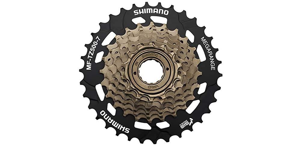 SHIMANO,One Size,Silber/Schwarz,EMFTZ5007434 Tourney/TY MF-TZ500 7-Speed Multiple Freewheel, 14-34 Tooth, Default