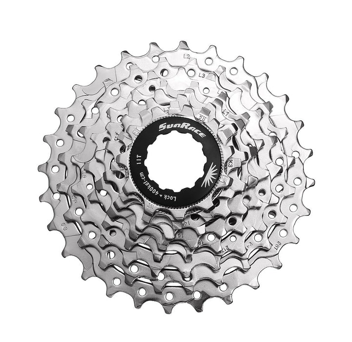 Sunrace CSR86 8-Speed Nickel Plated Cassette, 11-23T