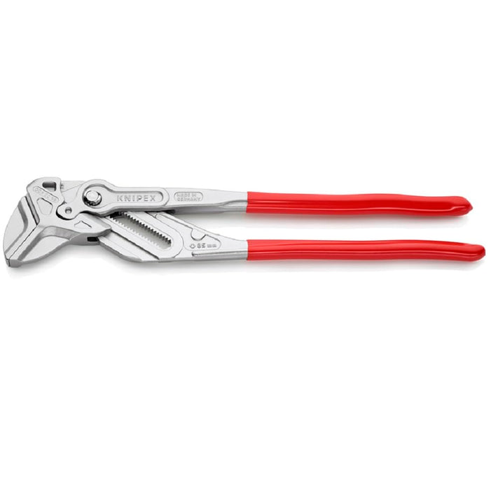 Knipex 86 03 400 Pliers Wrench, Chrome-Plated, 400 mm, Grips Continuously Up to 68 mm Button Push
