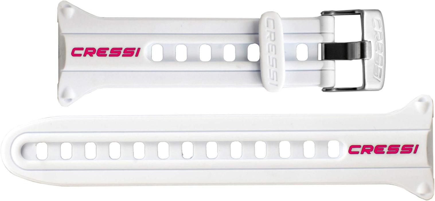 Cressi Watch Strap for Watch-Style Dive Computer, White/Pink