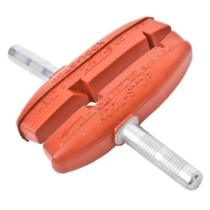 Kool Stop Cantilever Thinline, Cantilever Brake Pads, Non-Threaded Posts, Salmon, Red, Pair