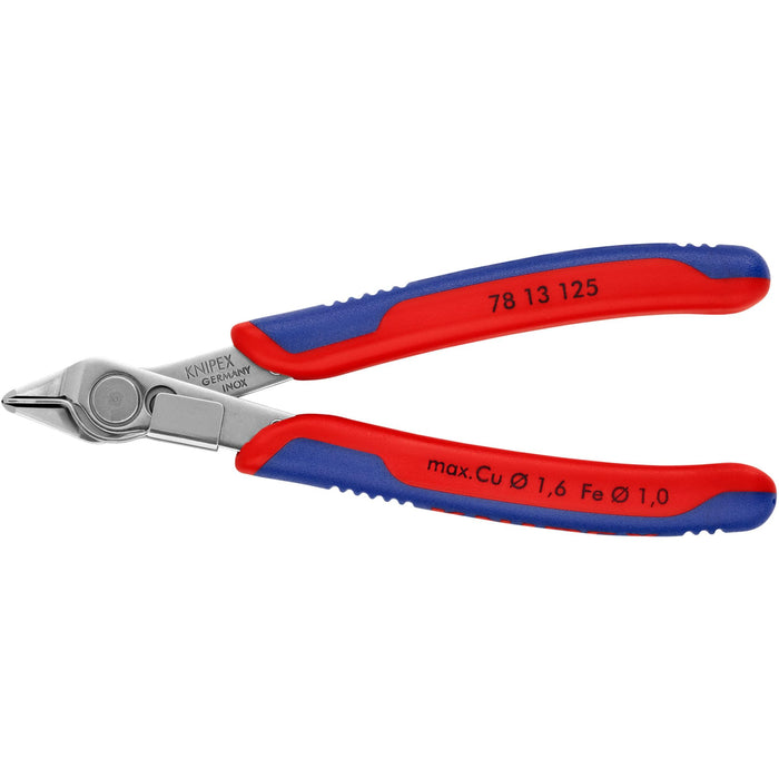 Knipex 78 13 125 Electronics Cutter "Super-Knips" 4,92" with opening spring