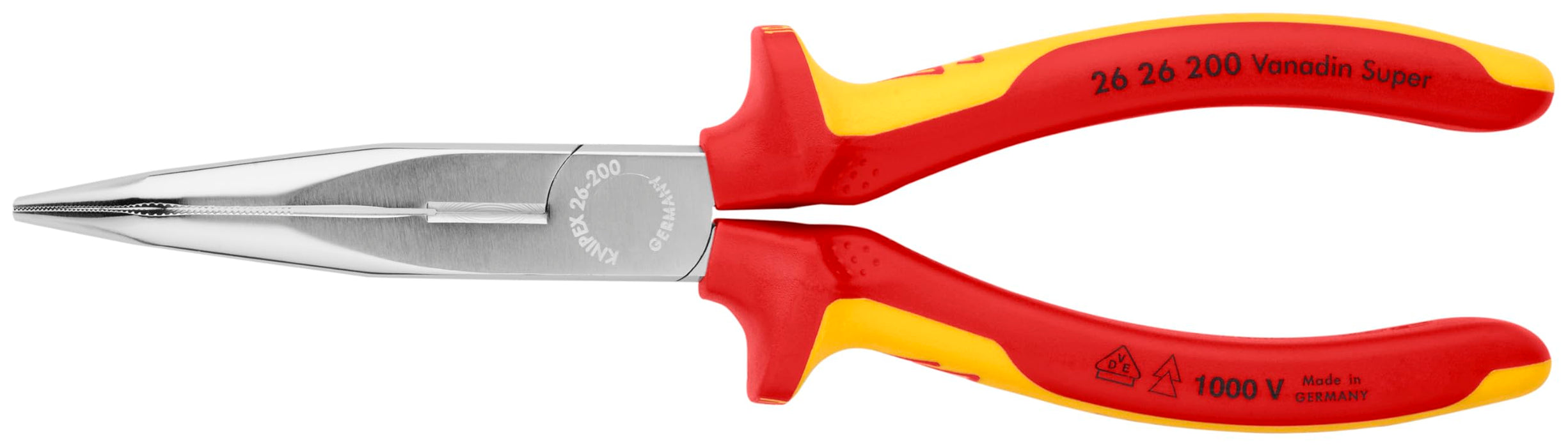 Knipex 26 26 200 SB Long Nose Pliers 1000V Insulated, 8-Inch, Multi