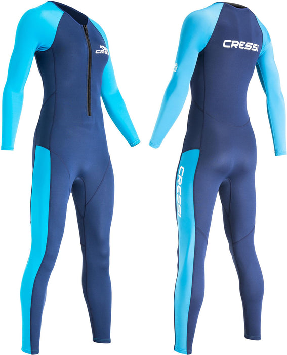 Cressi Wahoo 2 mm Lady Monopiece Wetsuits, Azure/Blue, M