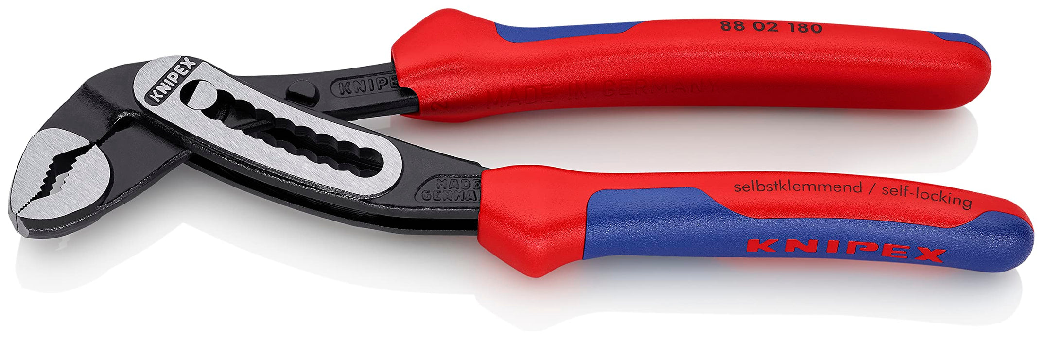 Knipex 88 02 180 SB Alligator Water Pump Pliers black atramentized, with multi-component grips 180 mm
