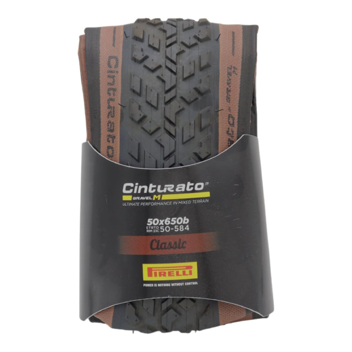 Pirelli Cinturato Gravel M Classic 50-584 (650 x 50c) Gravel Bike Tire - Gravel-Specific Design for Varied Surfaces - SpeedGRIP Compound for Superior Performance (1 Tire)