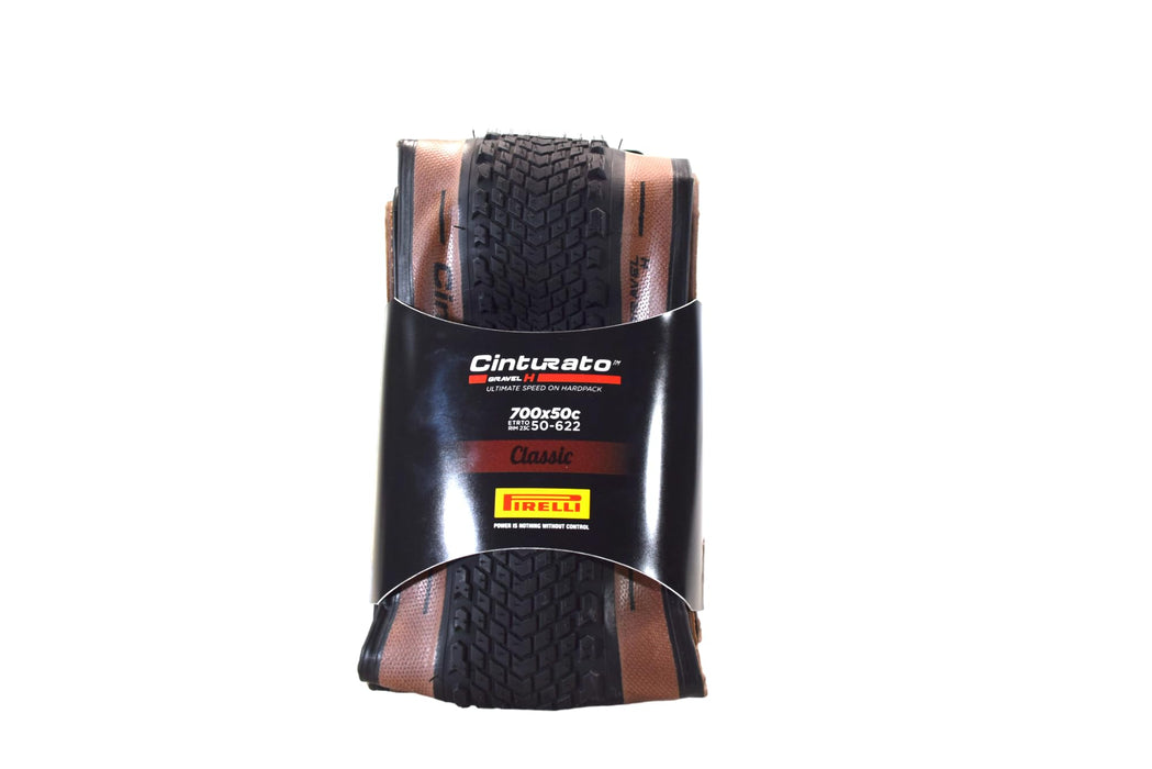 Pirelli Cinturato Gravel H Classic 50-622 (700 x 50c) Gravel Bike Tire - Gravel-Specific Design for Compact Terrain - SpeedGRIP Compound for Superior Grip in All Weather (1 Tire)