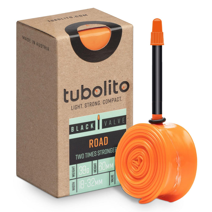 Tubolito Road 700C x 18-32mm Tube | Light, Strong & Compact | Rim & Disc Brake Compatibility | 2X Puncture Protection (700C x 18-32 mm, 60mm Black Presta Valve)