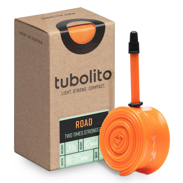 Tubolito Road 700C x 18-32mm Tube, 42 mm Presta Valves | Light, Strong & Compact | Rim & Disc Brake Compatibility | 2X Puncture Protection