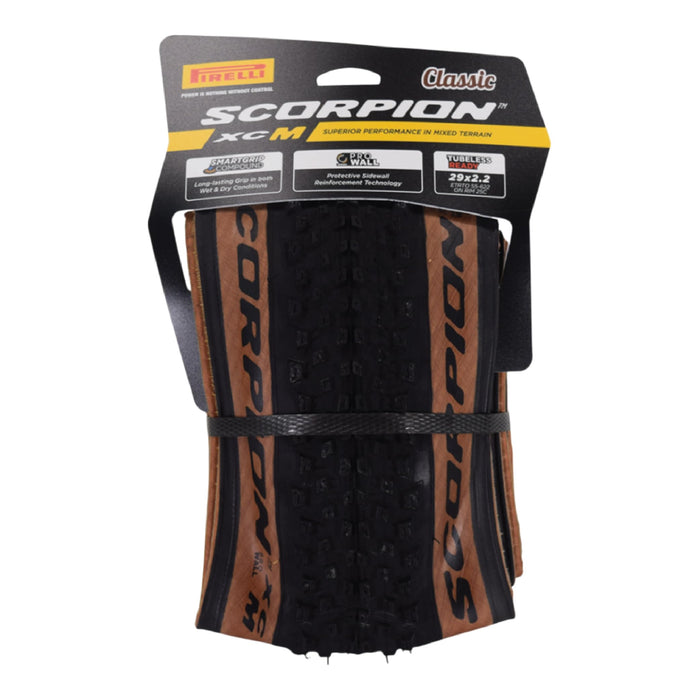 Pirelli Scorpion XC M Classic Tan 55-622 (29x 2.2) MTB Bicycle Tire - Designed for Hardpacked Courses, 60TPI and ProWall Casing- Mountain Bike Tire