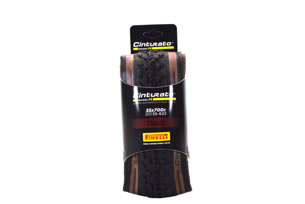 Pirelli Cinturato Gravel M Classic 35-622 (700 x 35c) Gravel Bike Tire - Gravel-Specific Design for Varied Surfaces - SpeedGRIP Compound for Superior Performance (1 Tire)