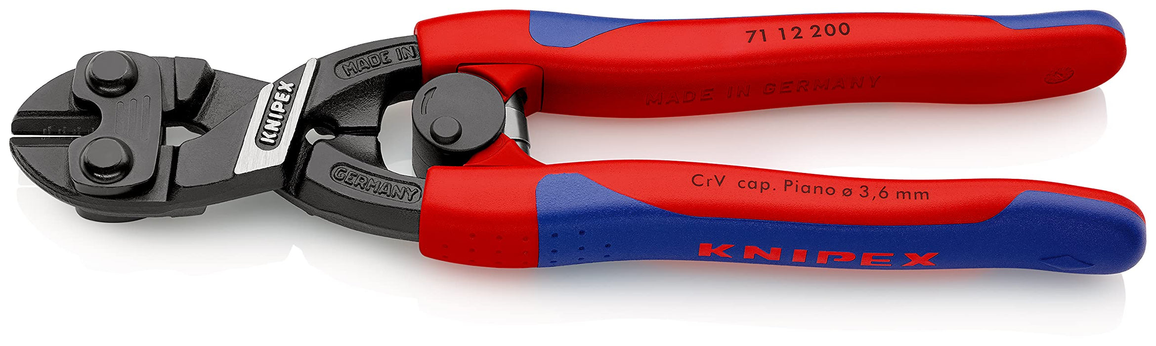 Knipex 71 12 200 SB CoBolt Compact Bolt Cutter black atramentized, with slim multi-component grips 200 mm