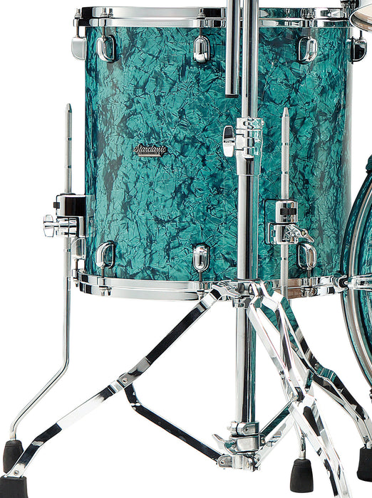 TAMA Starclassic Maple Duracover Wrap Floor Tom 16" x 16" - Turquoise Pearl/Chrome HW