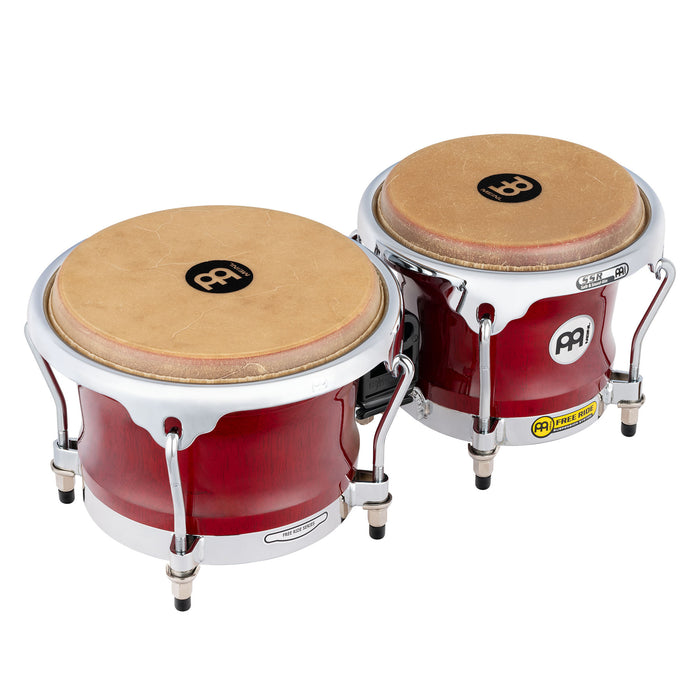 MEINL Percussion Professional Series Wood Bongo 7" Macho & 8 1/2" Hembra - Cherry Red