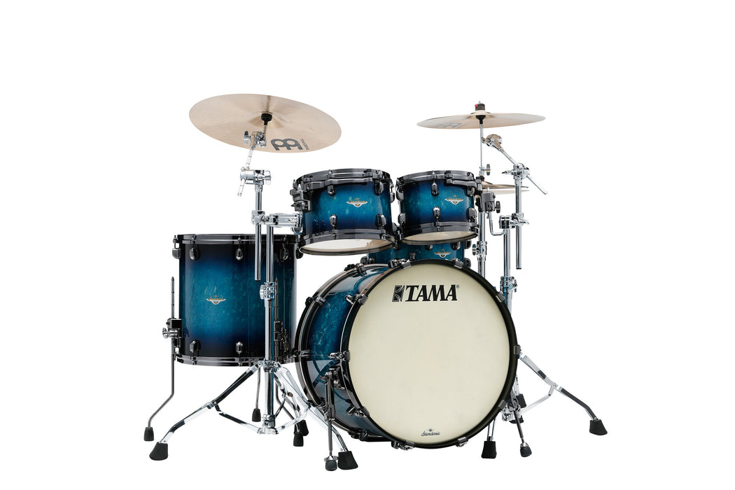 TAMA Starclassic Maple Lacquer Shell Kit 4 pcs - Molten Electric Blue Burst/Black Nickel HW