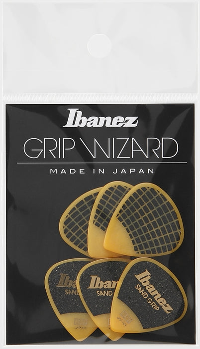 IBANEZ Grip Wizard Series Sand Grip Flat Picks - 6 pcs