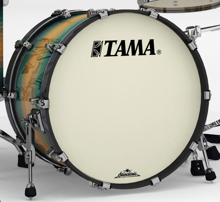 TAMA Starclassic Maple Exotic Bass Drum 22" x 14" - Emerald Pacific Walnut Burst/Black Nickel HW/without Tom Holder Base