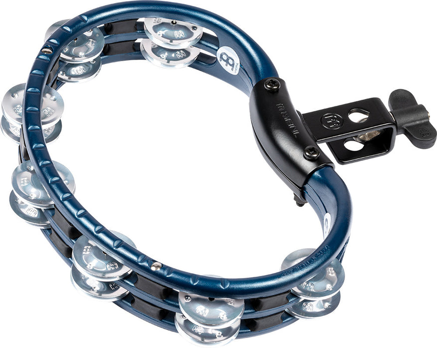 MEINL Percussion Traditional Mountable ABS Series Molded ABS Tambourine - Blue/Aluminum Jingles
