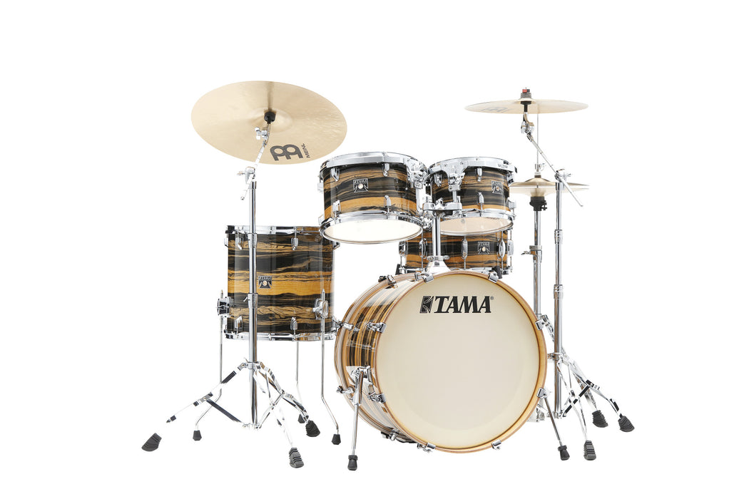TAMA Superstar Classic Shell Kit 5 pcs - Natural Ebony Tiger Wrap/Chrome HW