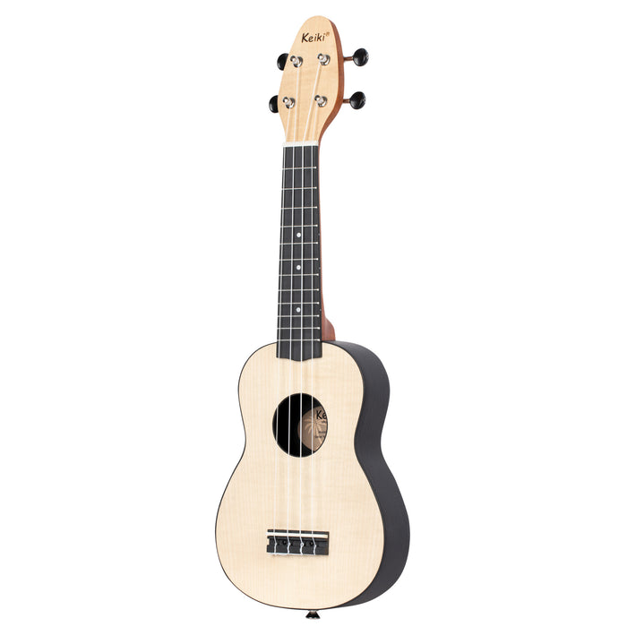KEIKI K2 Series Soprano Ukulele Lefty Set - Maple Natural / ABS