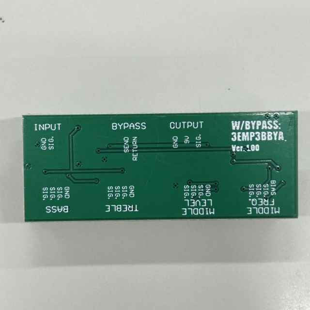 IBANEZ Main PCB for 3-Band EQ Preamp with Bypass Switch