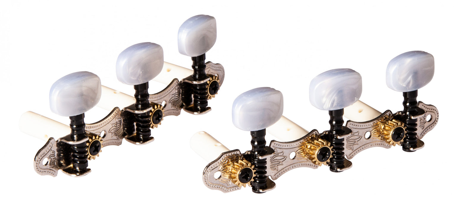 ORTEGA Family Series Guitar Tuning Machines - Chrome/White