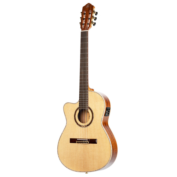 ORTEGA Performer Series 4/4 Thinline Classical Guitar 6-String Lefty - Natural + Gig Bag