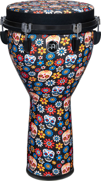 MEINL Percussion Jumbo Djembe 12" - Day Of The Dead/Designer Head