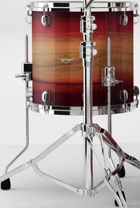 TAMA Starclassic Maple Exotic Floor Tom 14" x 14" - Ruby Pacific Walnut Burst/Chrome HW