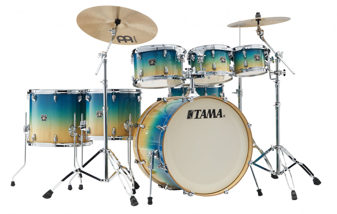 TAMA Superstar Classic Shell Kit 7 pcs - Caribbean Lacebark Pine Fade/Chrome HW