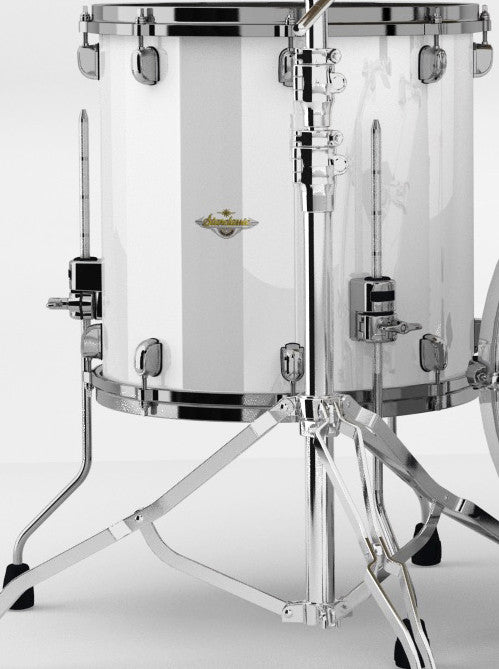TAMA Starclassic Maple Lacquer Floor Tom 16" x 14" - Piano White/Black Nickel HW