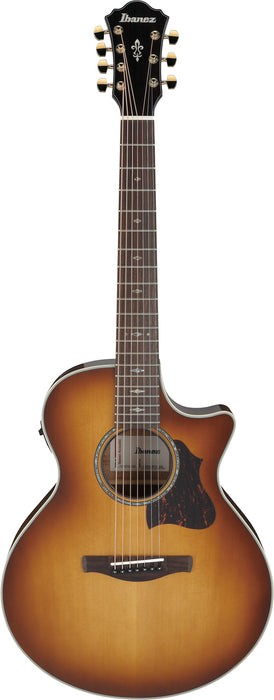 IBANEZ AE Acoustic Guitar 7-String - Tobacco Edge Burst High Gloss