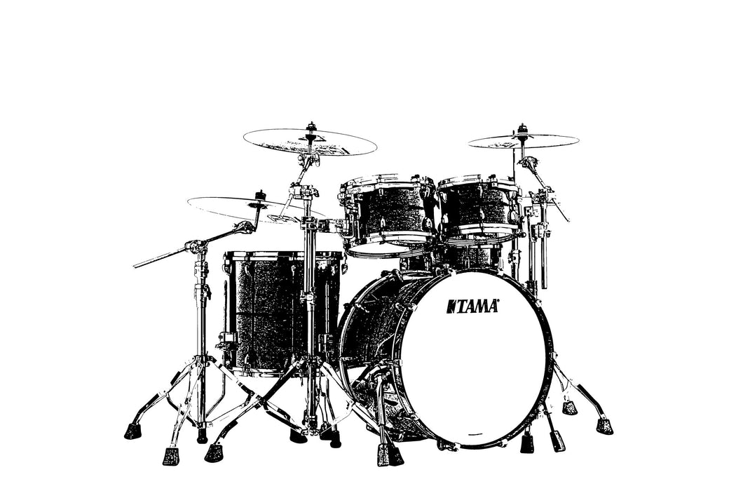 TAMA STAR Bubinga Shell Kit 4 pcs - Sunset Australian Acacia Burst/Chrome HW