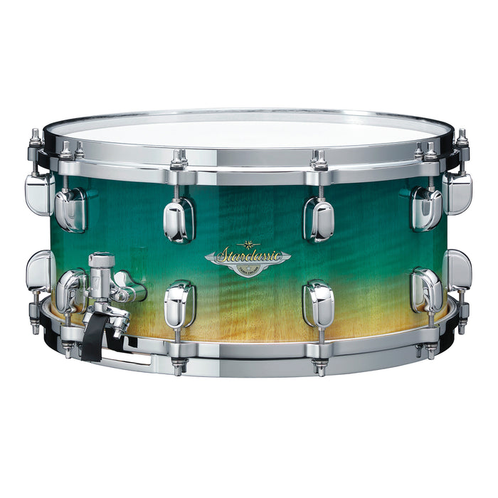 TAMA Starclassic Maple Exotic Snare Drum 14" x 5,5" - Marine Shoreline Movingui Fade/Chrome HW