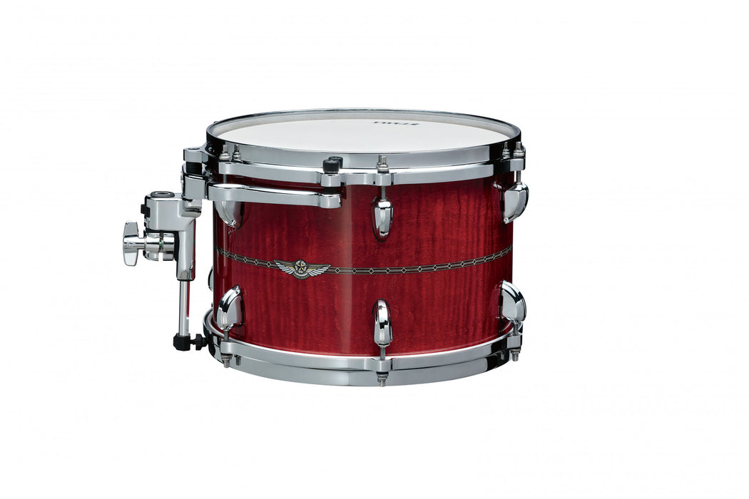 TAMA STAR Maple Rack Tom 12" x 8" - Raspberry Curly Maple/Chrome HW/with Inlay (outside)