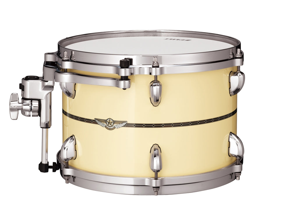 TAMA STAR Maple Rack Tom 10" x 7" - Antique White/Chrome HW/with Inlay (outside)