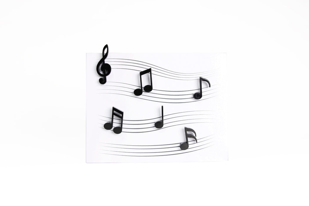 Qualy Set of 6 Memody magnets black 10260-BK