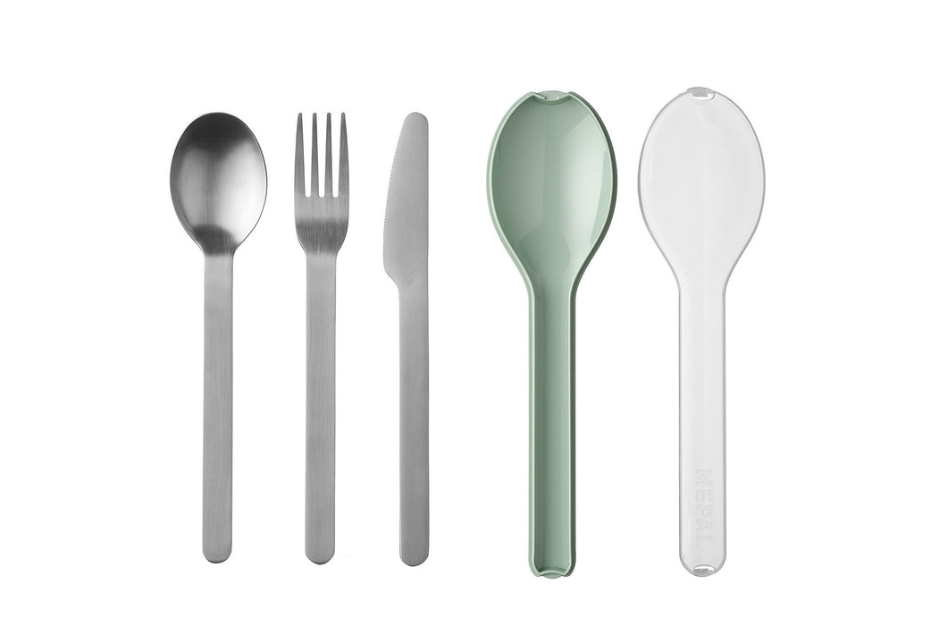 Mepal Ellipse nordic sage 3pc cutlery set 105760094700