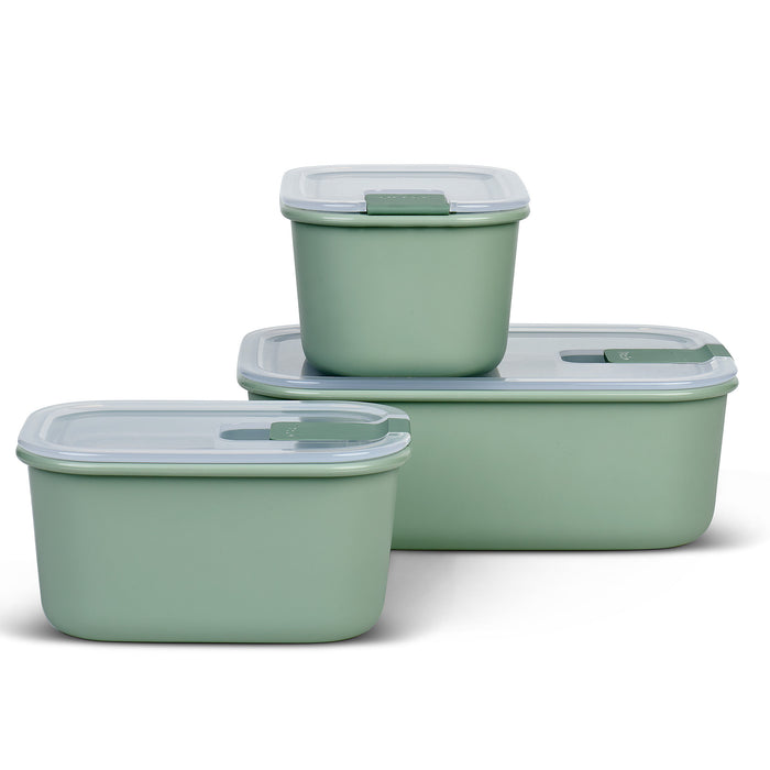 Mepal Set of 3 EasyClip 450 450 1000 ml nordic sage food containers 106180094700